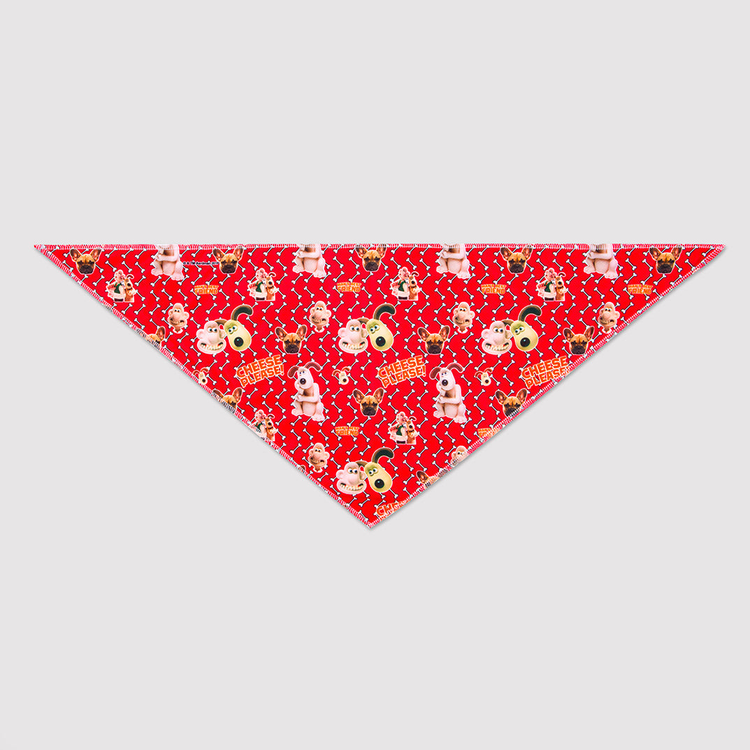 Wallace & Gromit 'Cheese Please' Dog Photo Bandana