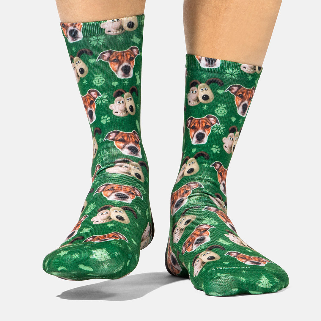 Wallace & Gromit Personalised Christmas Socks