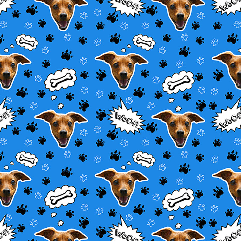 Custom Dog Photo Woof Wrapping Paper