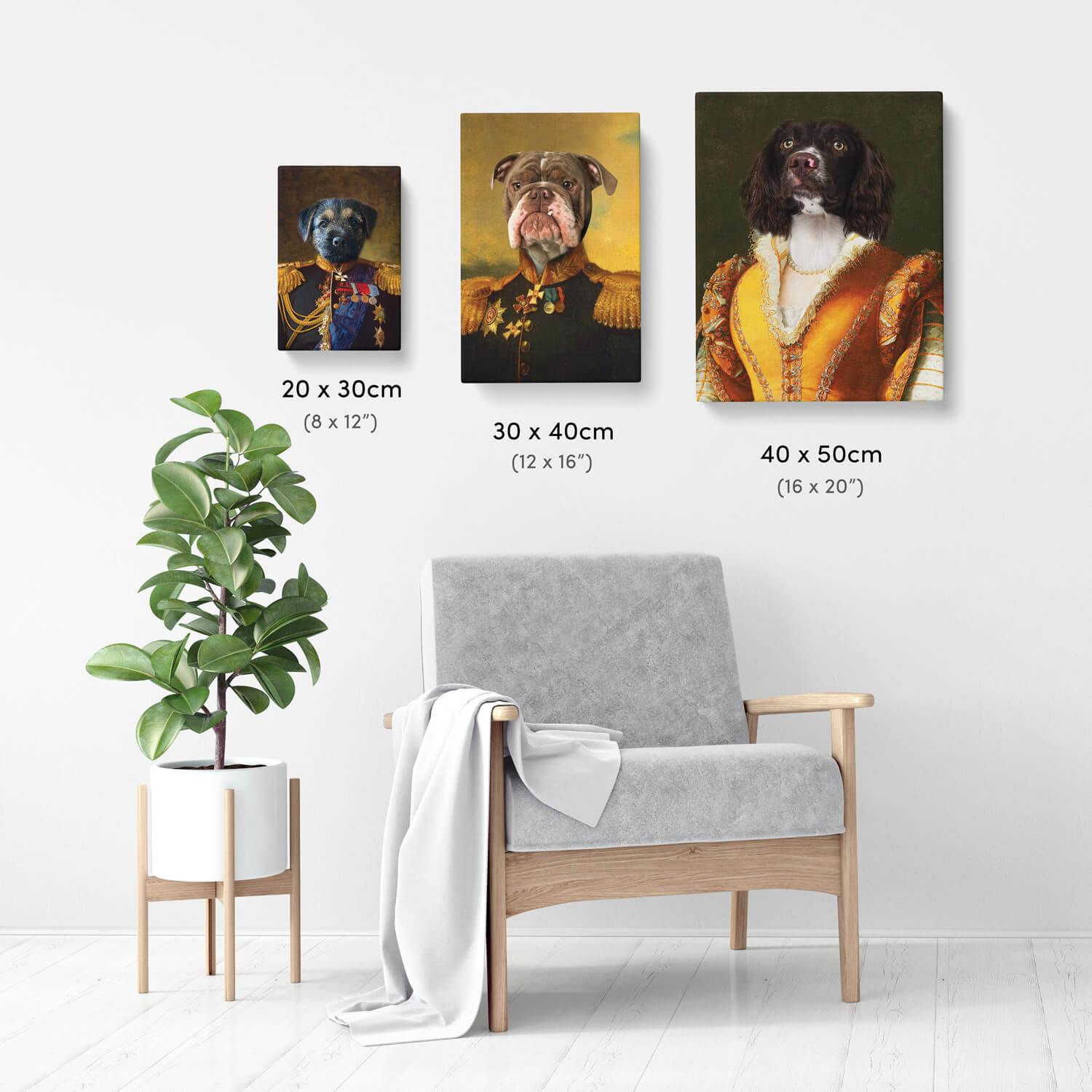 Dog Asian Princess Portrait Canvas