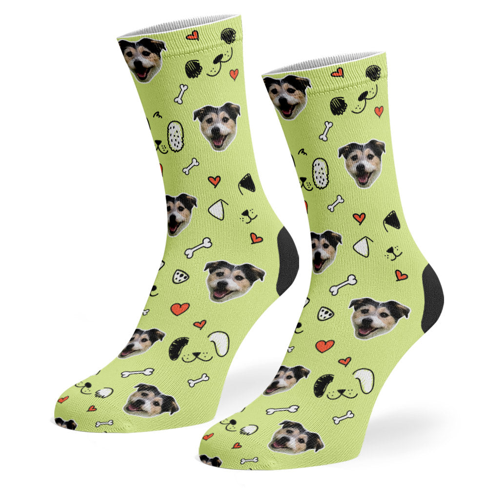 Ginger Sponsors Doodle Green Socks