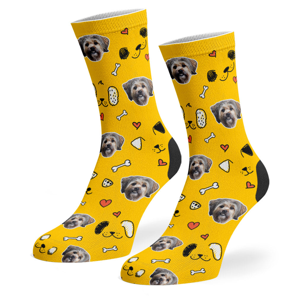 Seamus Sponsors Doodle Yellow Socks