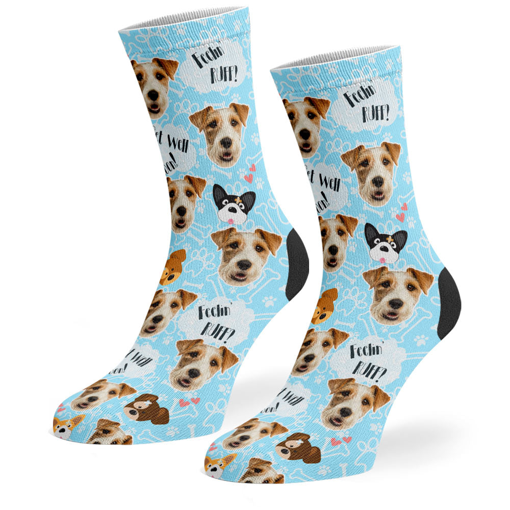 Feelin' Ruff Socks With Dog Face