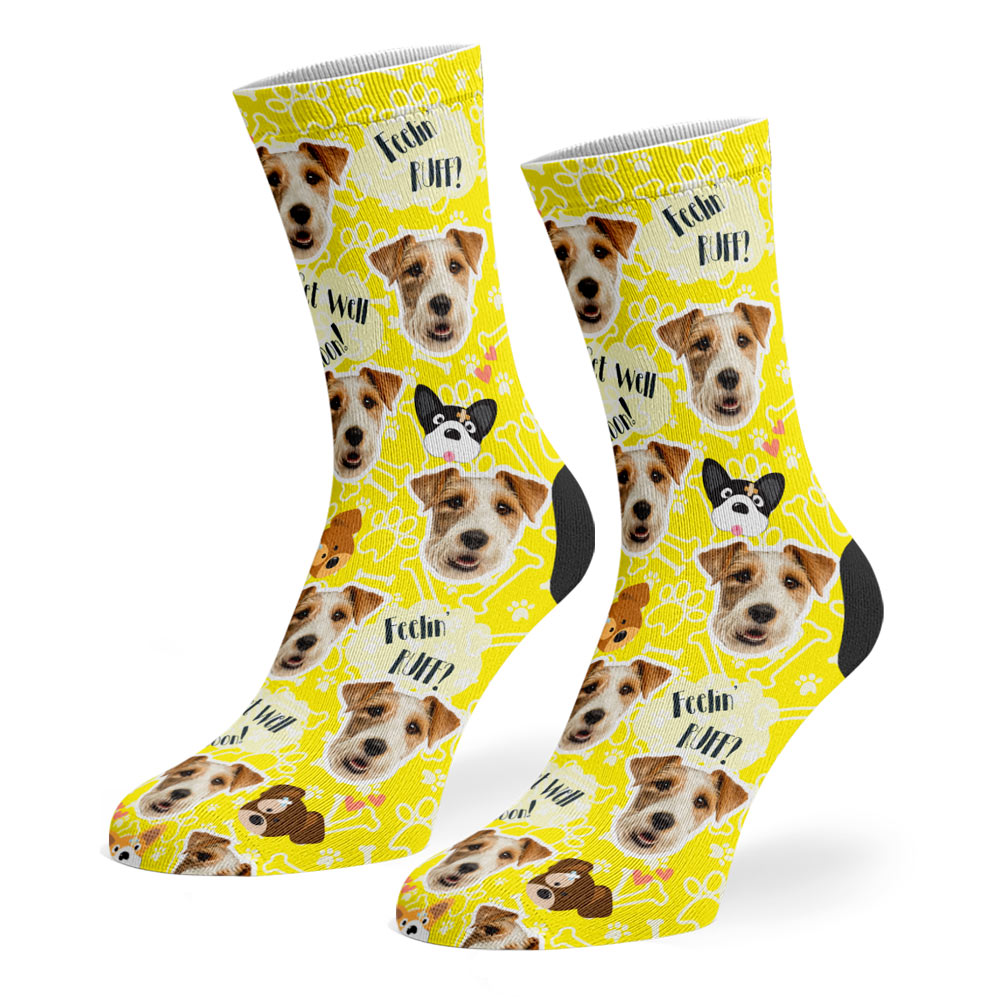 Feelin' Ruff Dog Face Socks