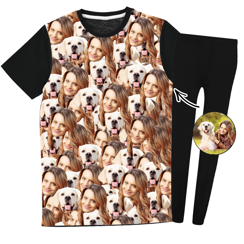 Dog & Owner Face Mash Pyjama Set