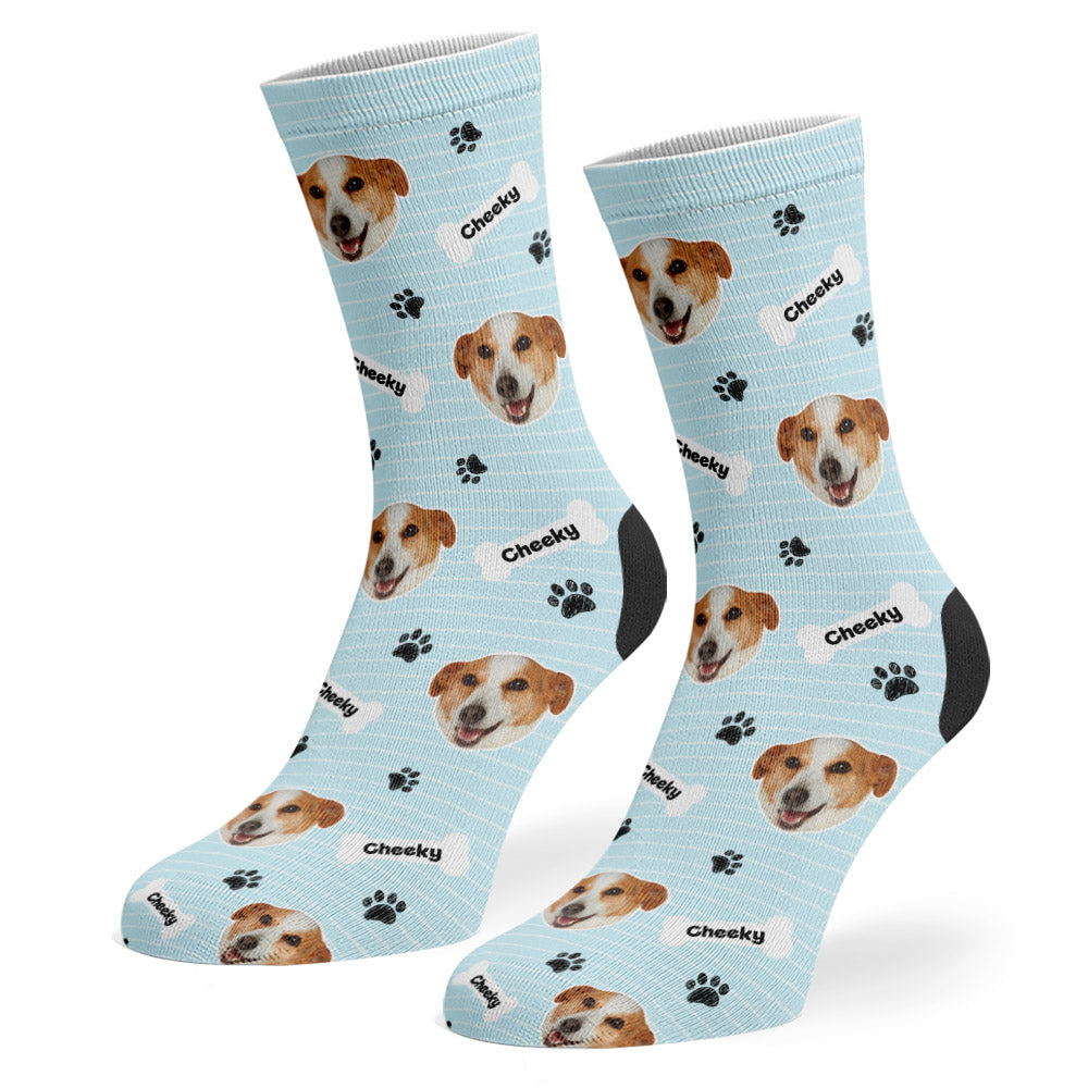 Blue Cheeky Sponsors Name Socks