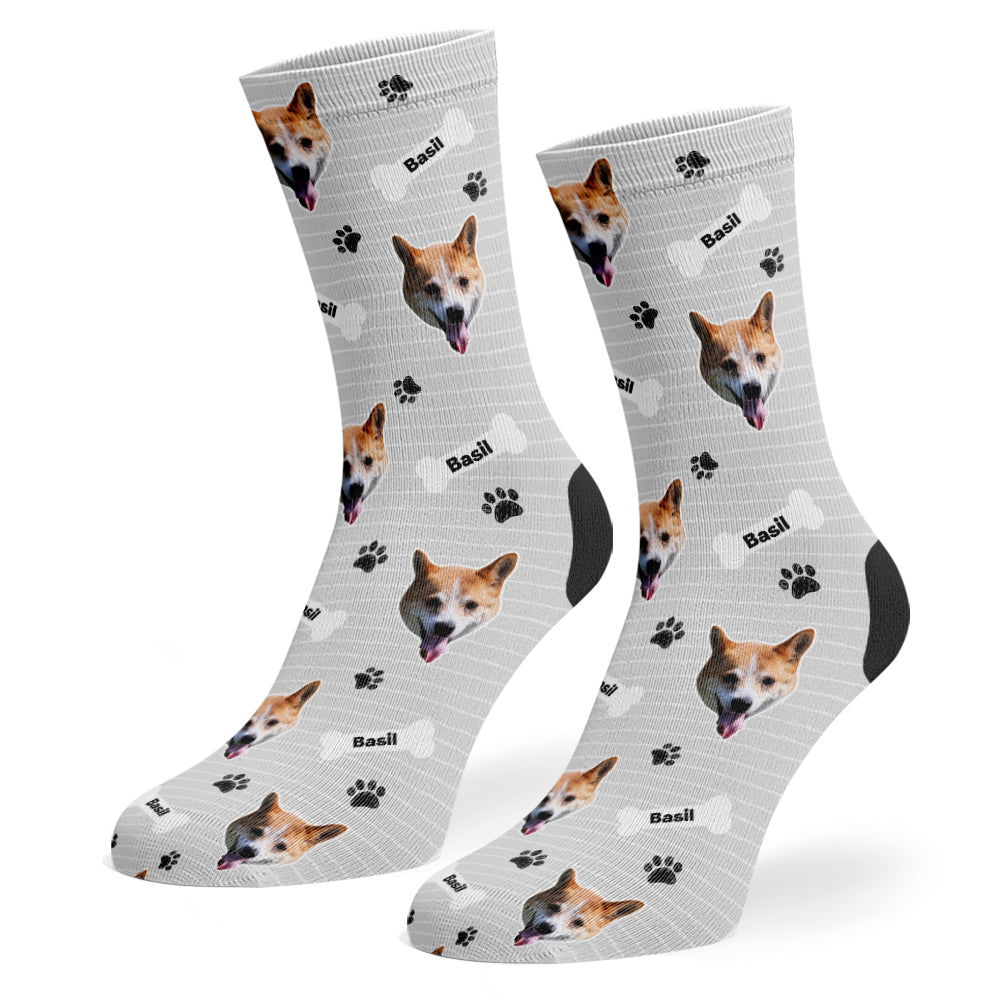 Grey Basil Sponsors Name Socks