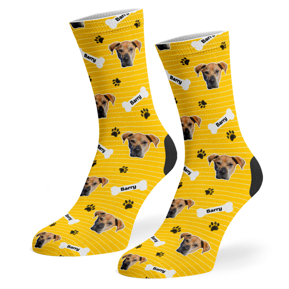 Yellow Barry Sponsors Name Socks