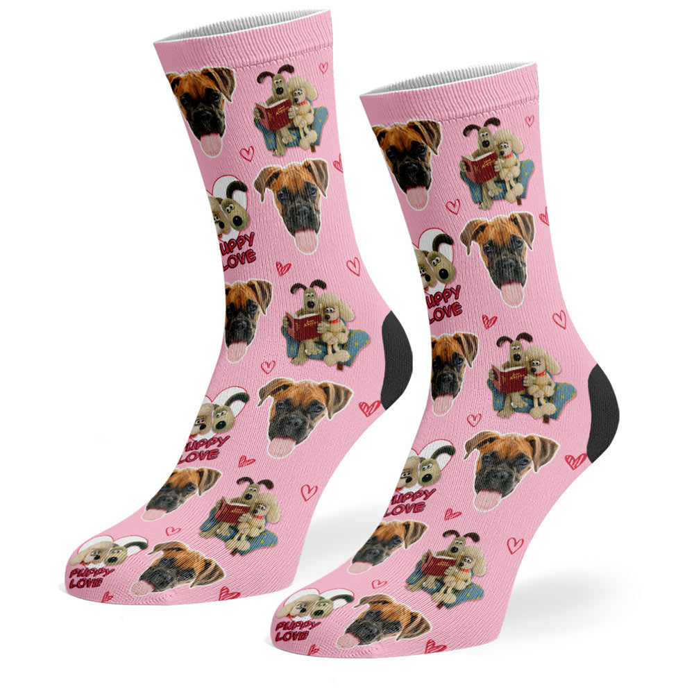 Puppy Love Wallace & Gromit Photo Socks