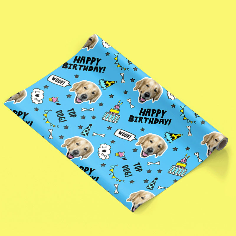 Dog Face Gift Wrap