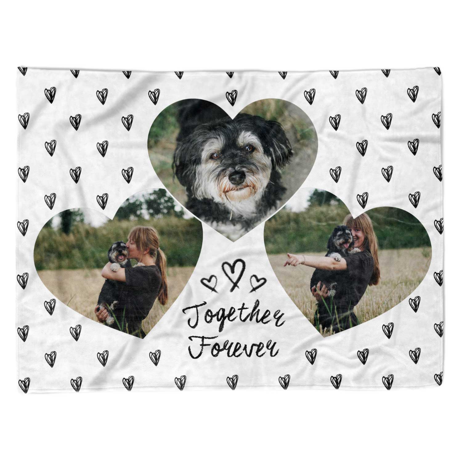 Together Forever Photo Collage Personalized Dog Blanket