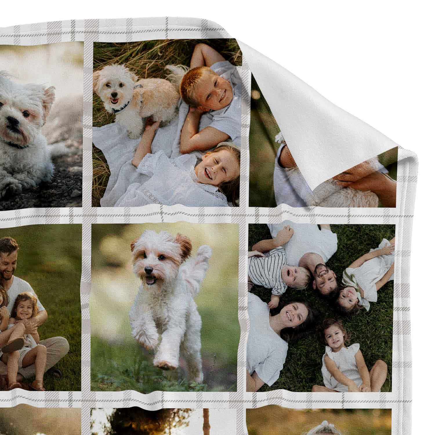 Our Family Photo Collage Personalized Dog Blanket