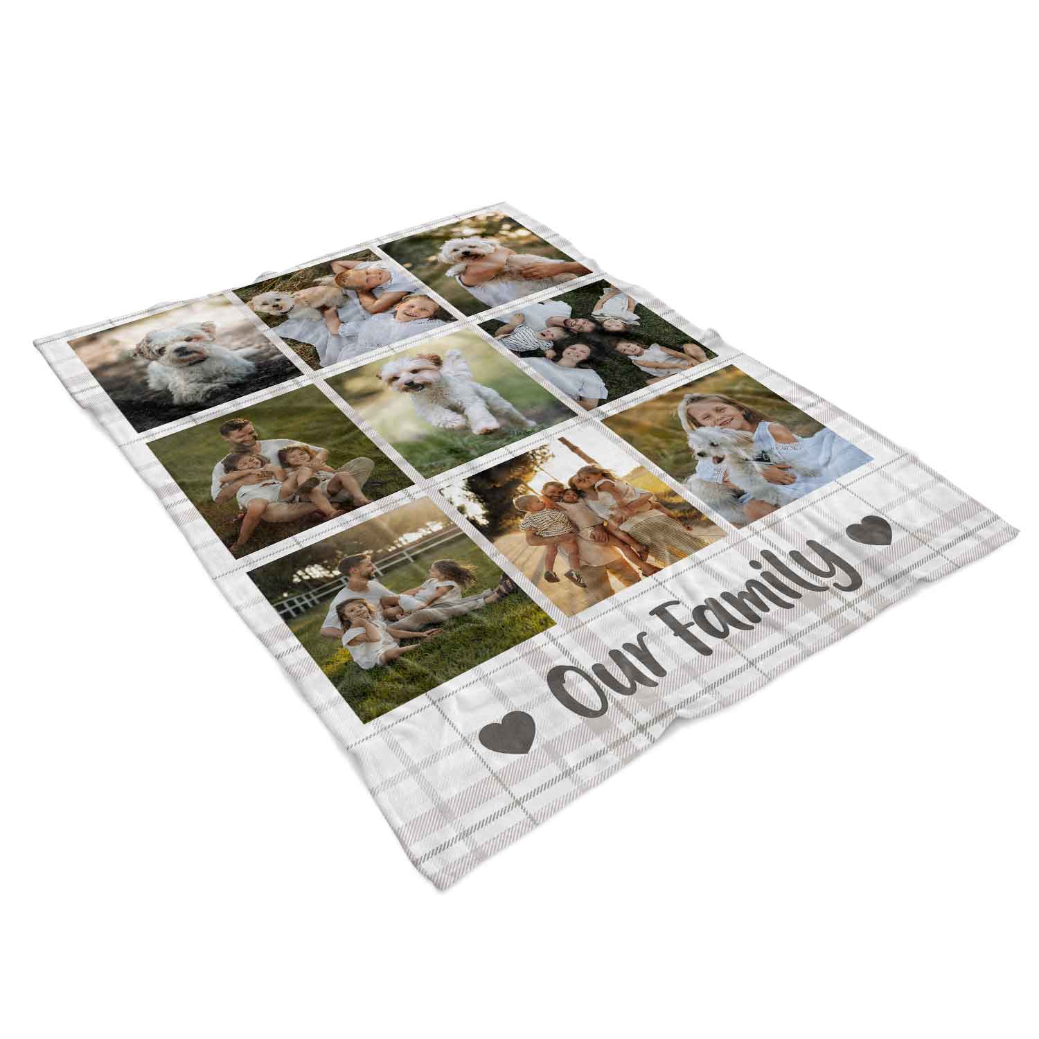 Our Family Photo Collage Personalized Dog Blanket