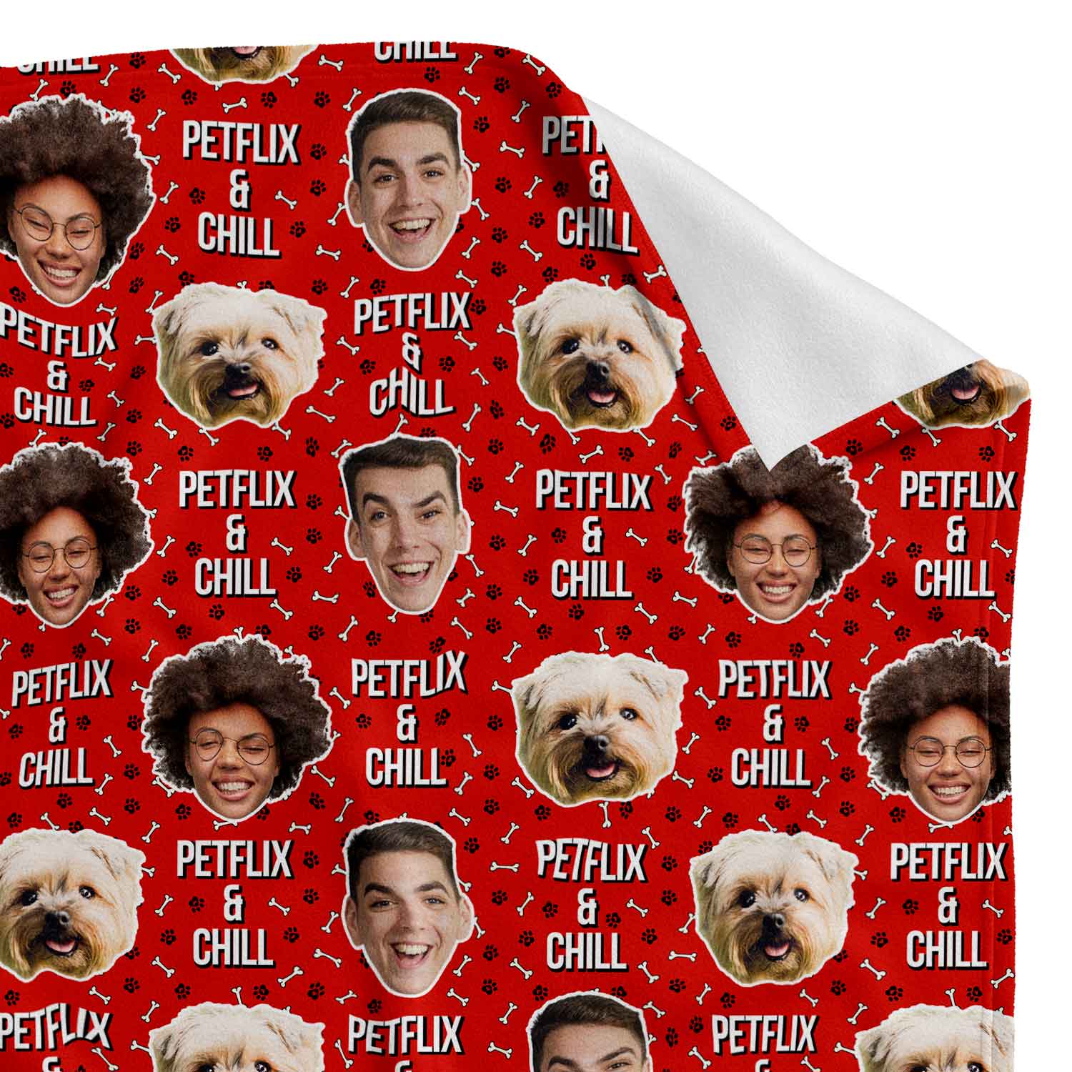 Netflix & Chill Personalized Dog Blanket