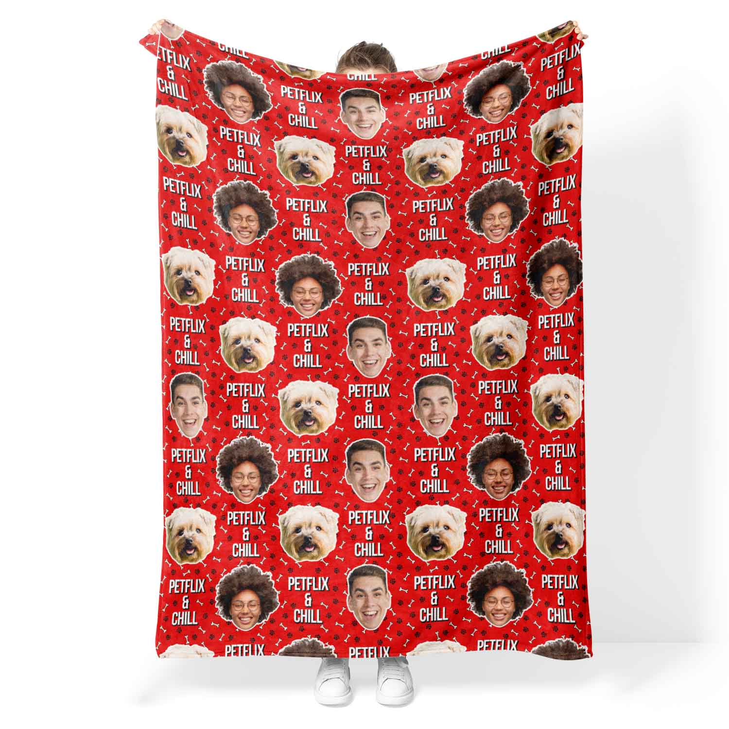 Netflix & Chill Personalized Dog Blanket
