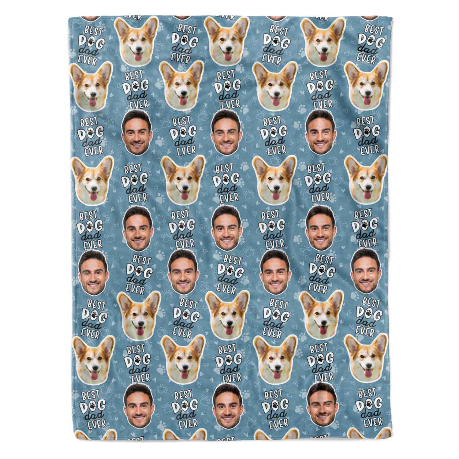 Best Dog Dad Ever Personalized Dog Blanket
