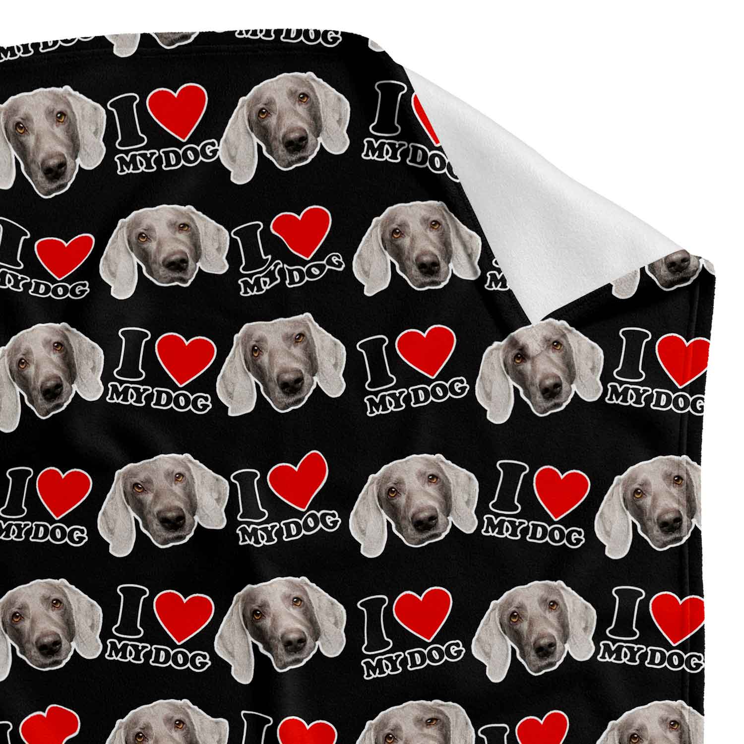 I Heart My Dog Personalized Dog Blanket