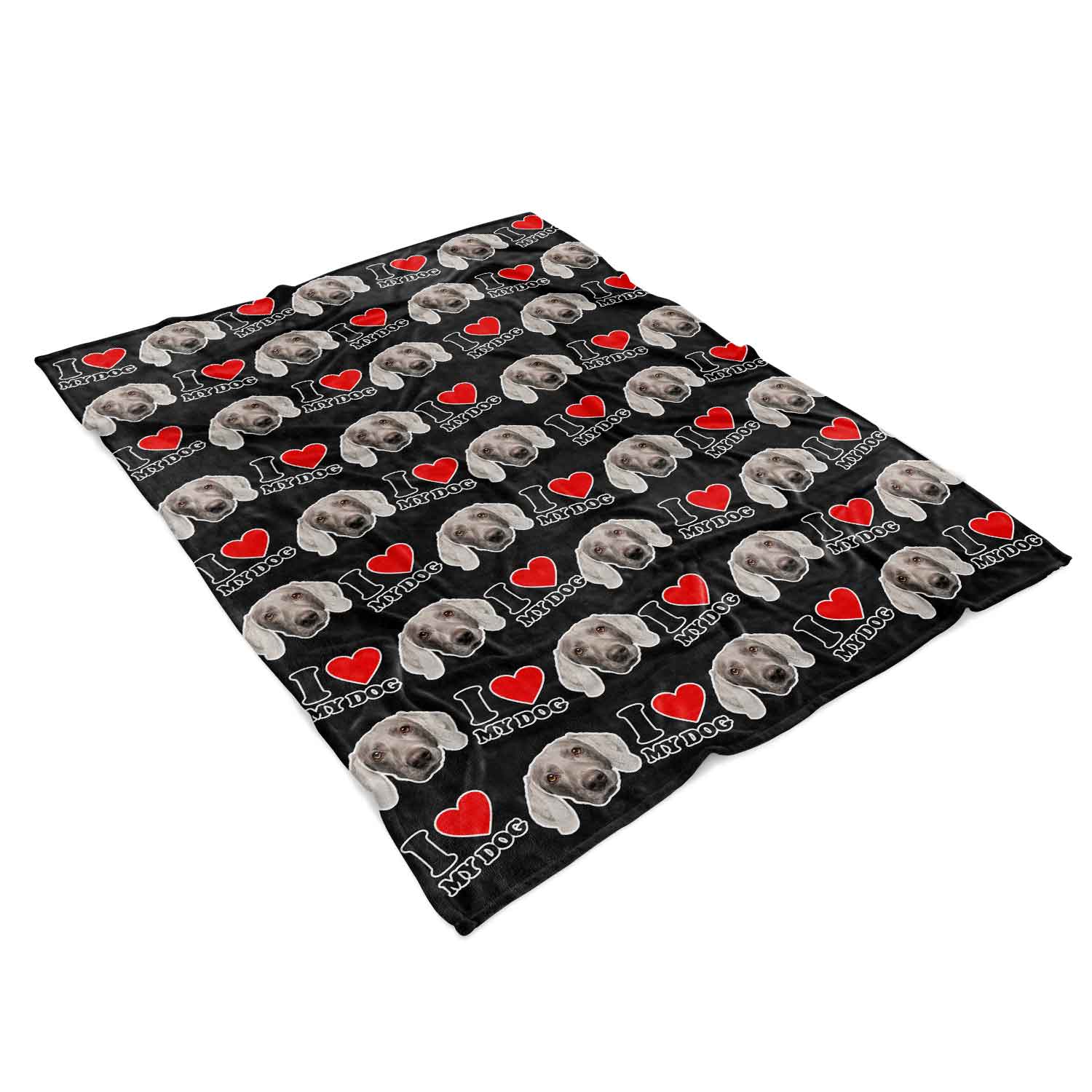 I Heart My Dog Personalized Dog Blanket