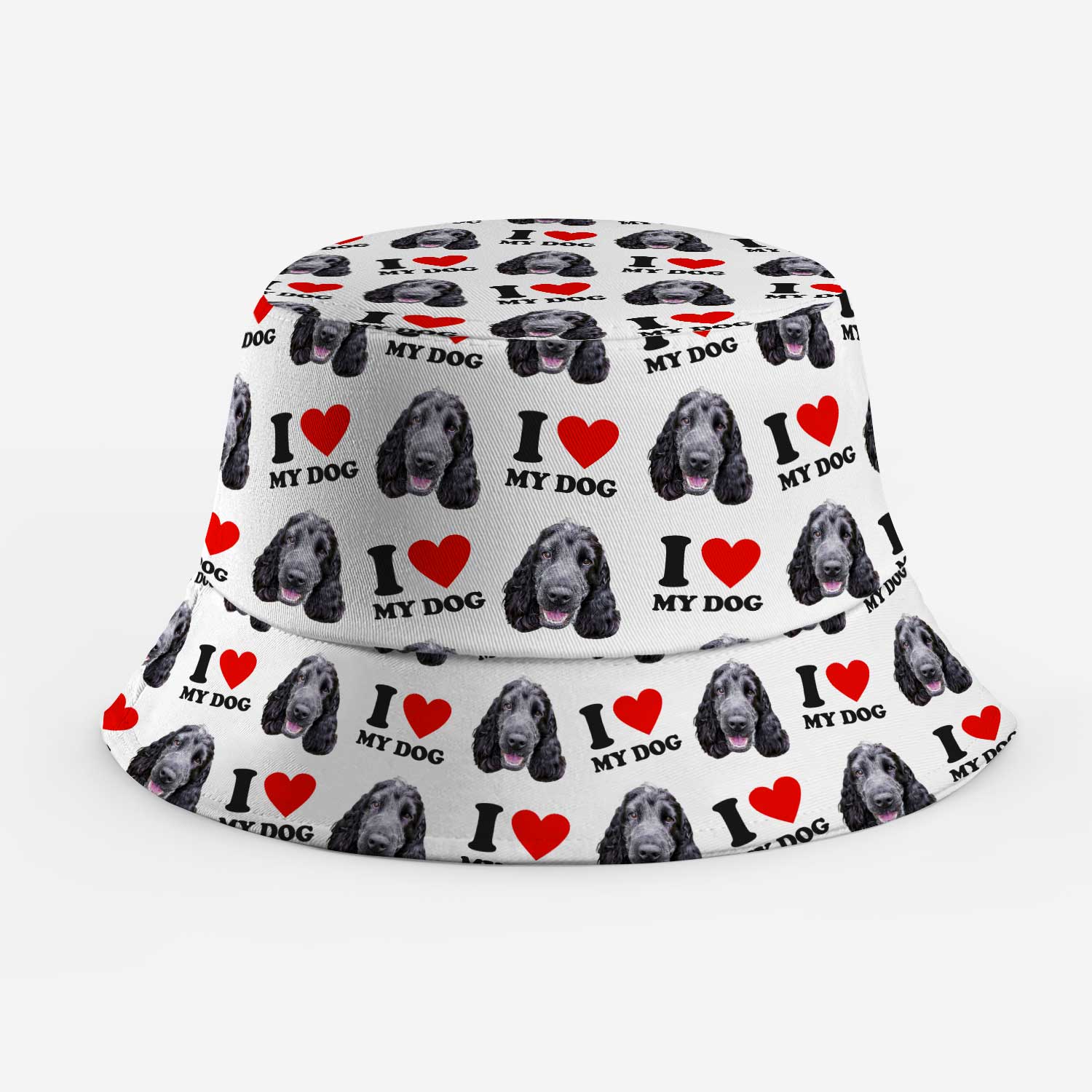 I Heart My Dog Custom Bucket Hat