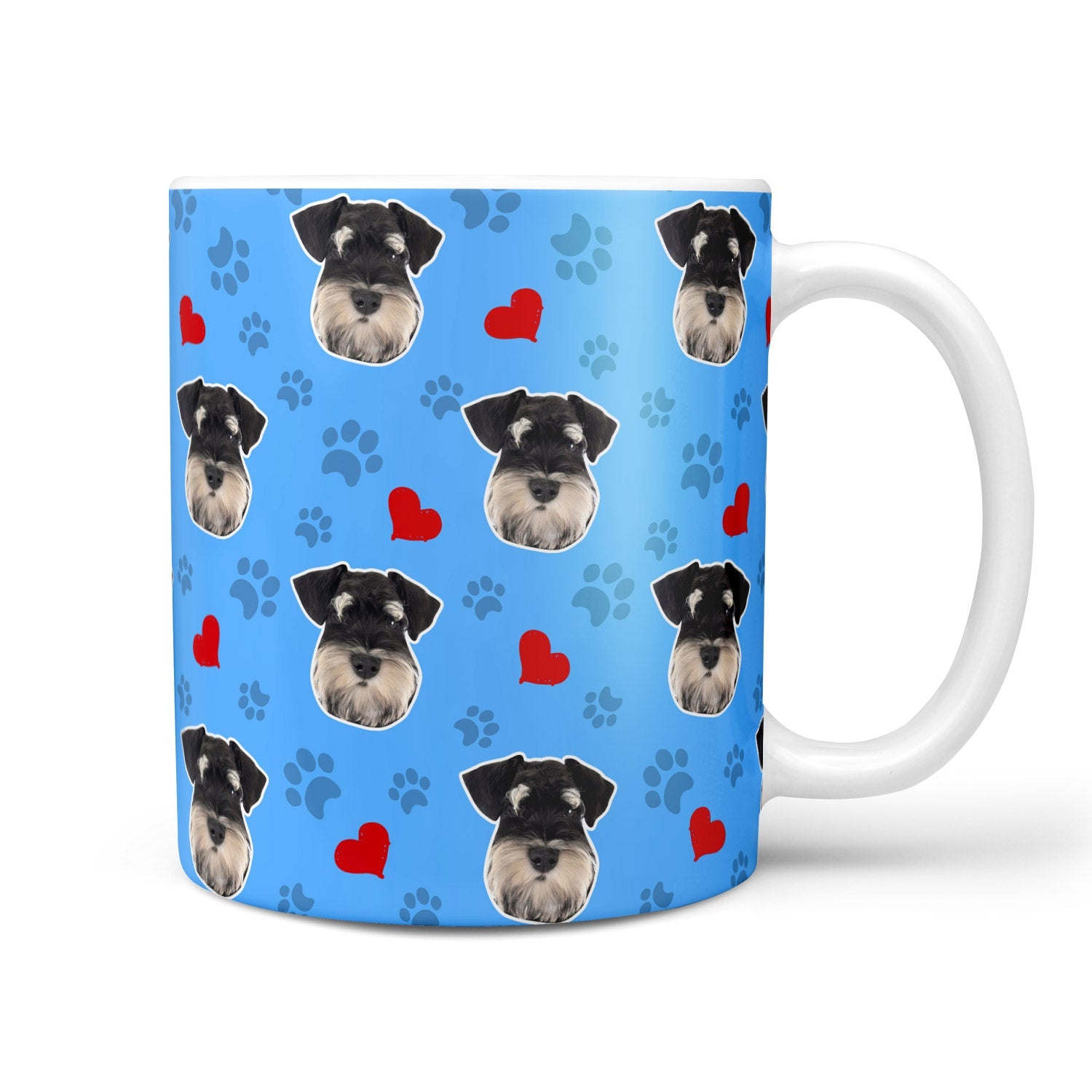 Paws and Hearts Personalized Dog Mug