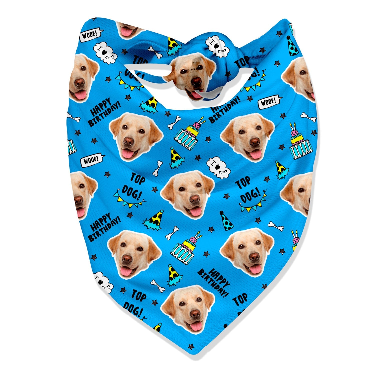 top dog birthday bandana