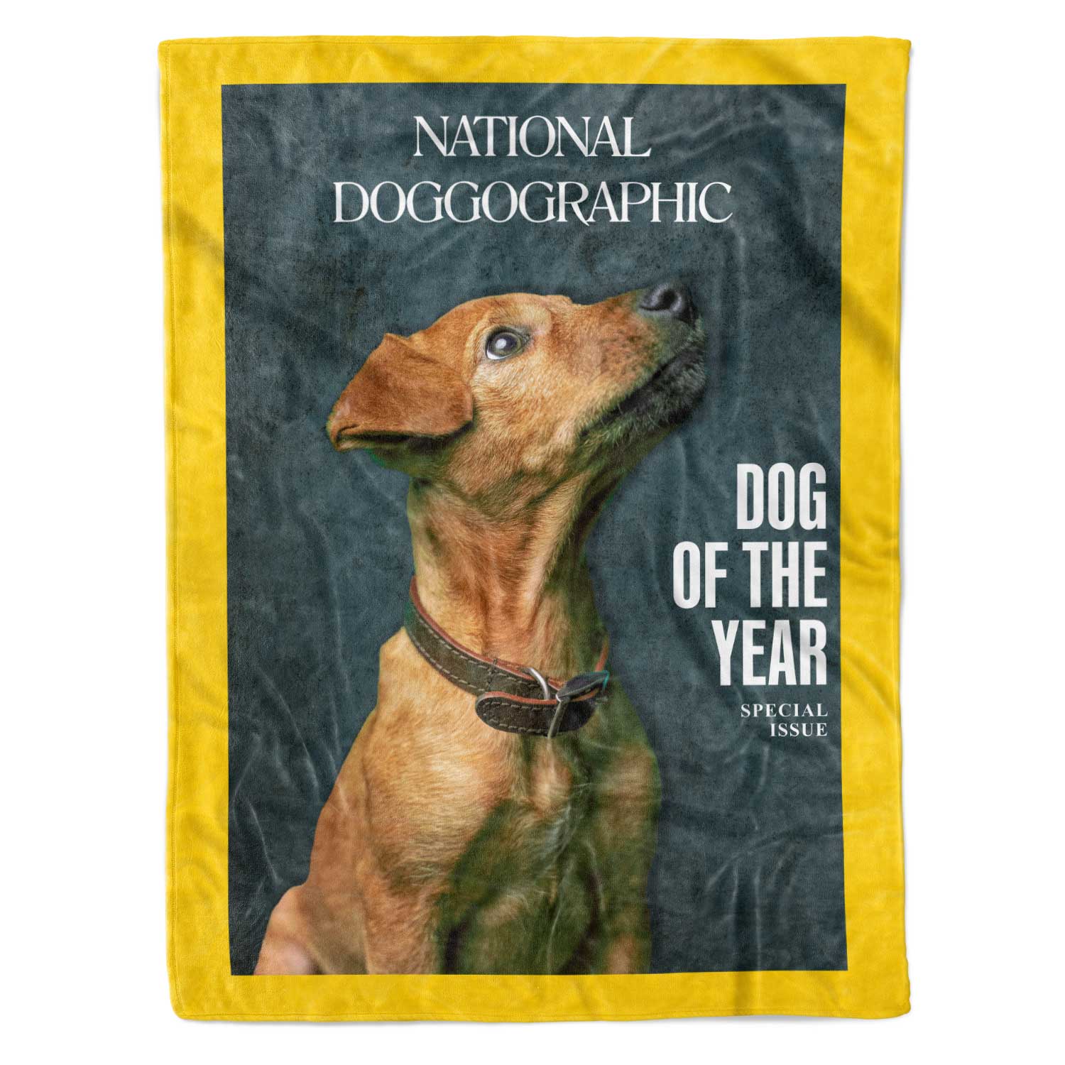 National Doggographic Magazine Cover Personalized Dog Blanket