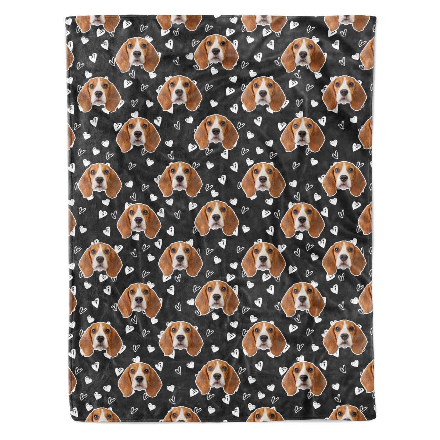 Dog Hearts Personalized Blanket