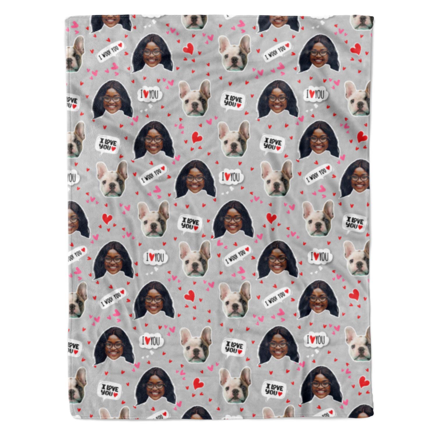 customizable blanket with your dog on