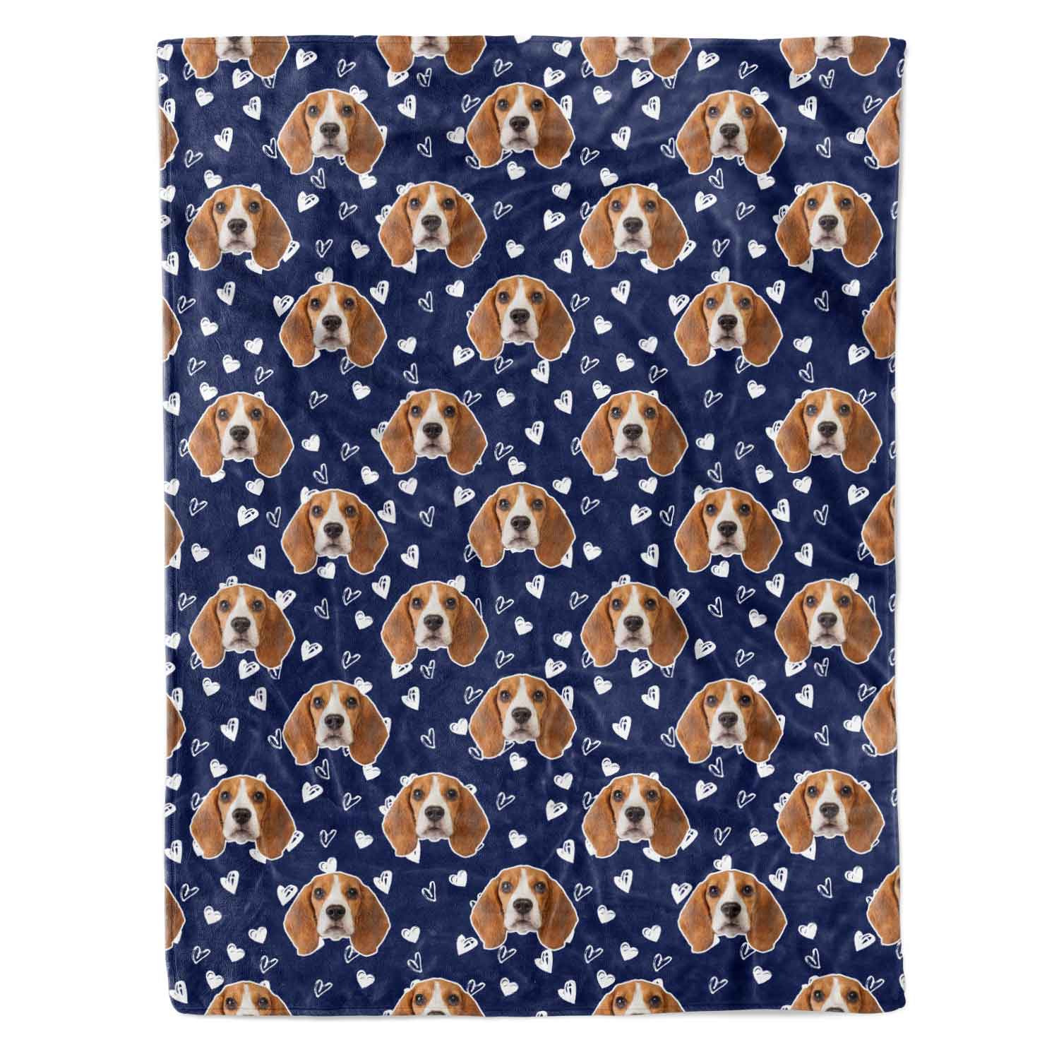 Dog Hearts Personalized Blanket