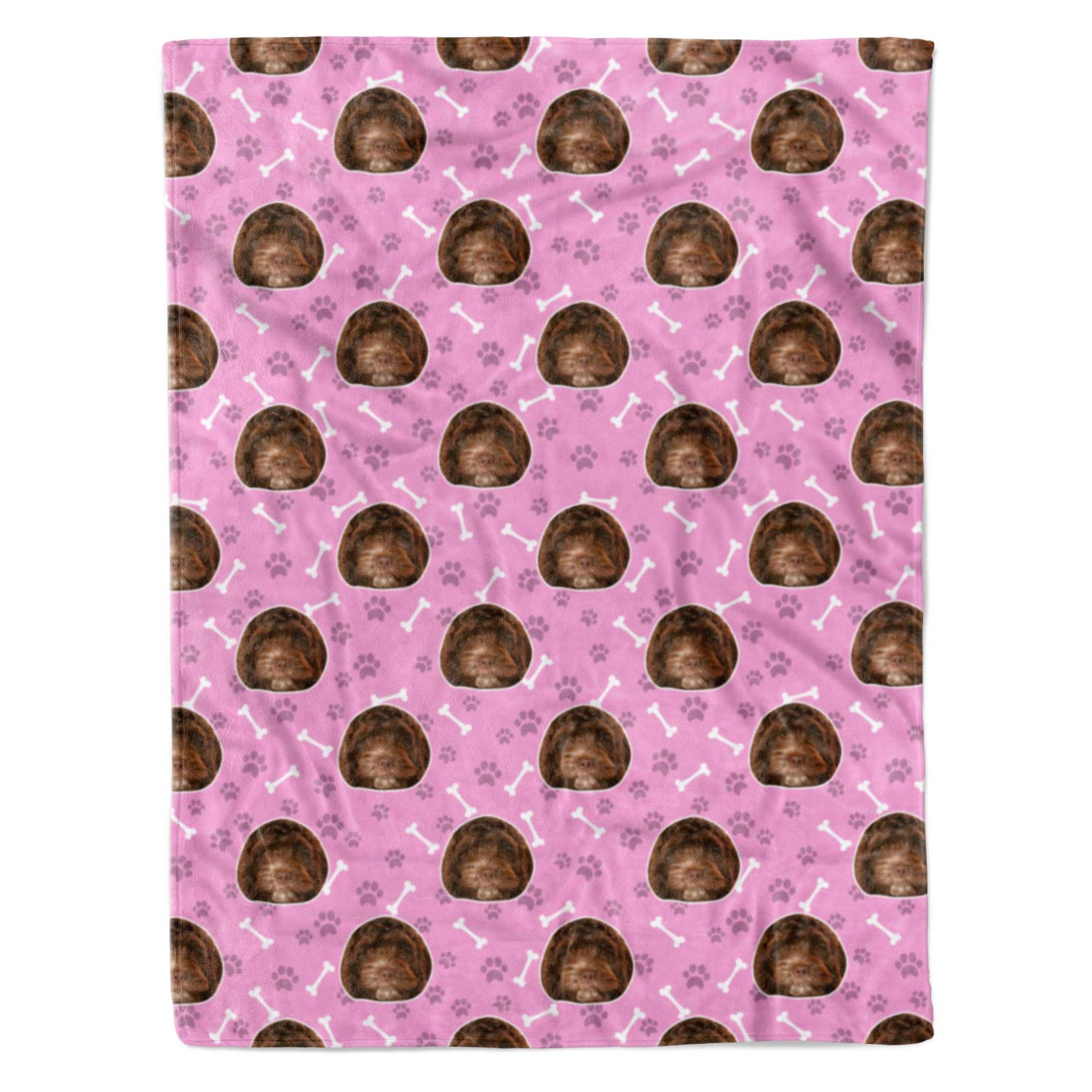 pink personalized dog blanket
