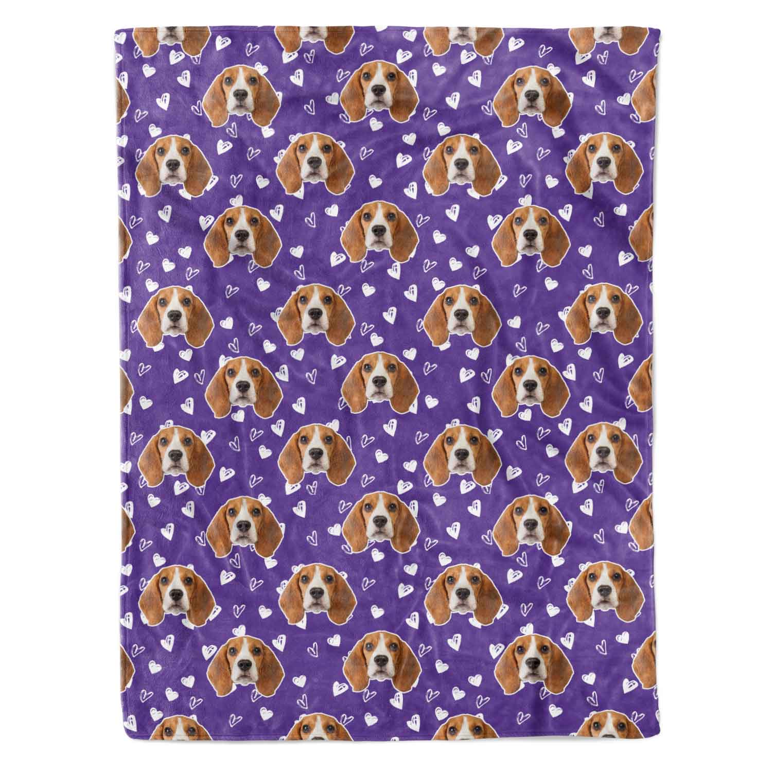 Dog Hearts Personalized Blanket