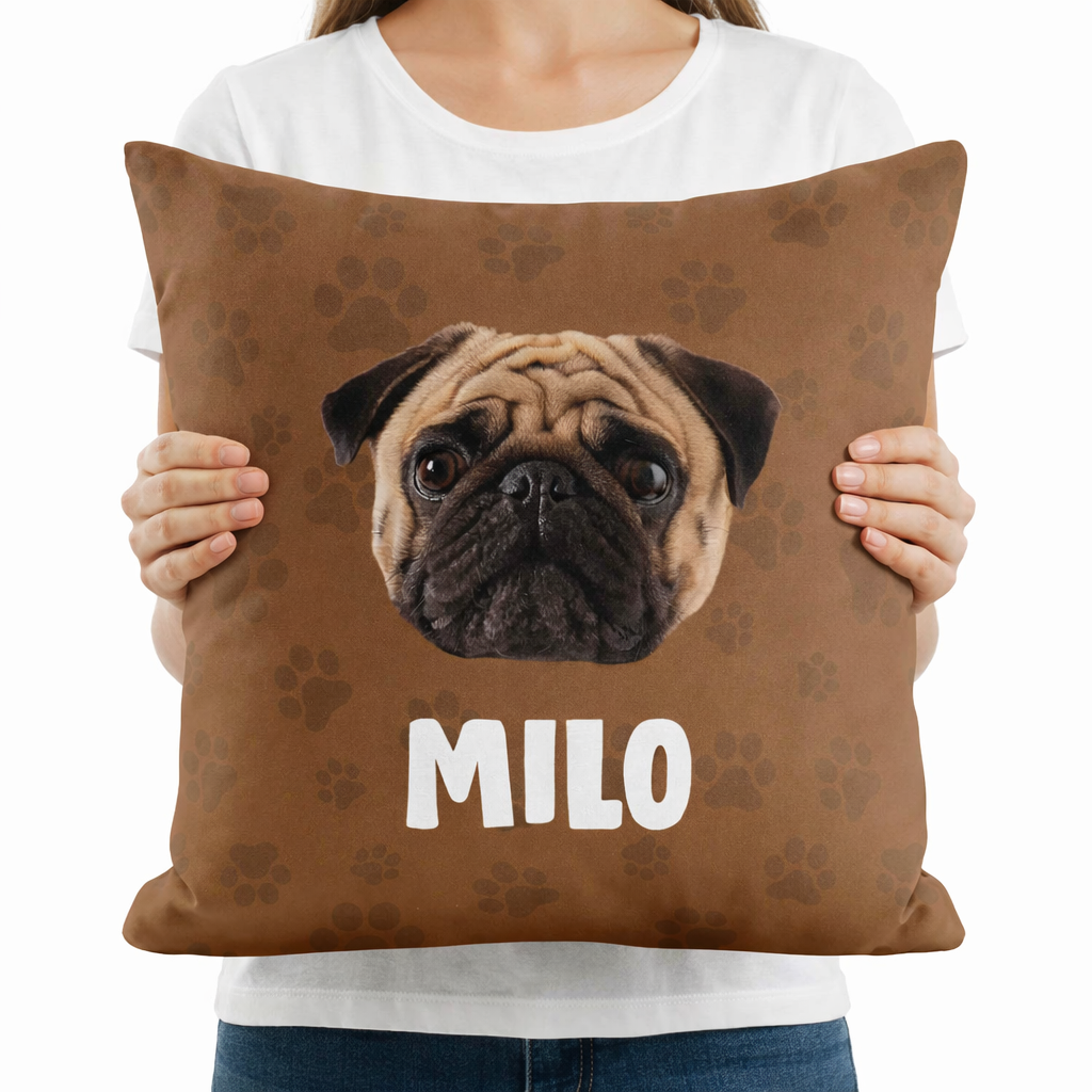Your Dog Name & Face Custom Cushion