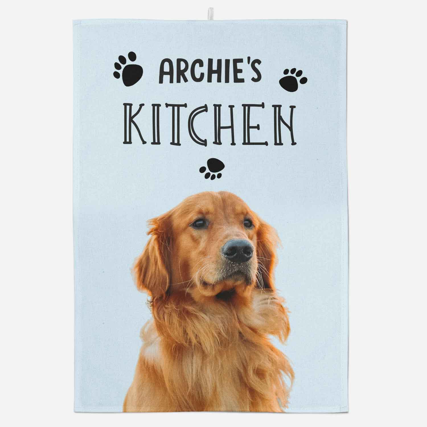 (Dog Name's) Kitchen Personalized Dish Towel