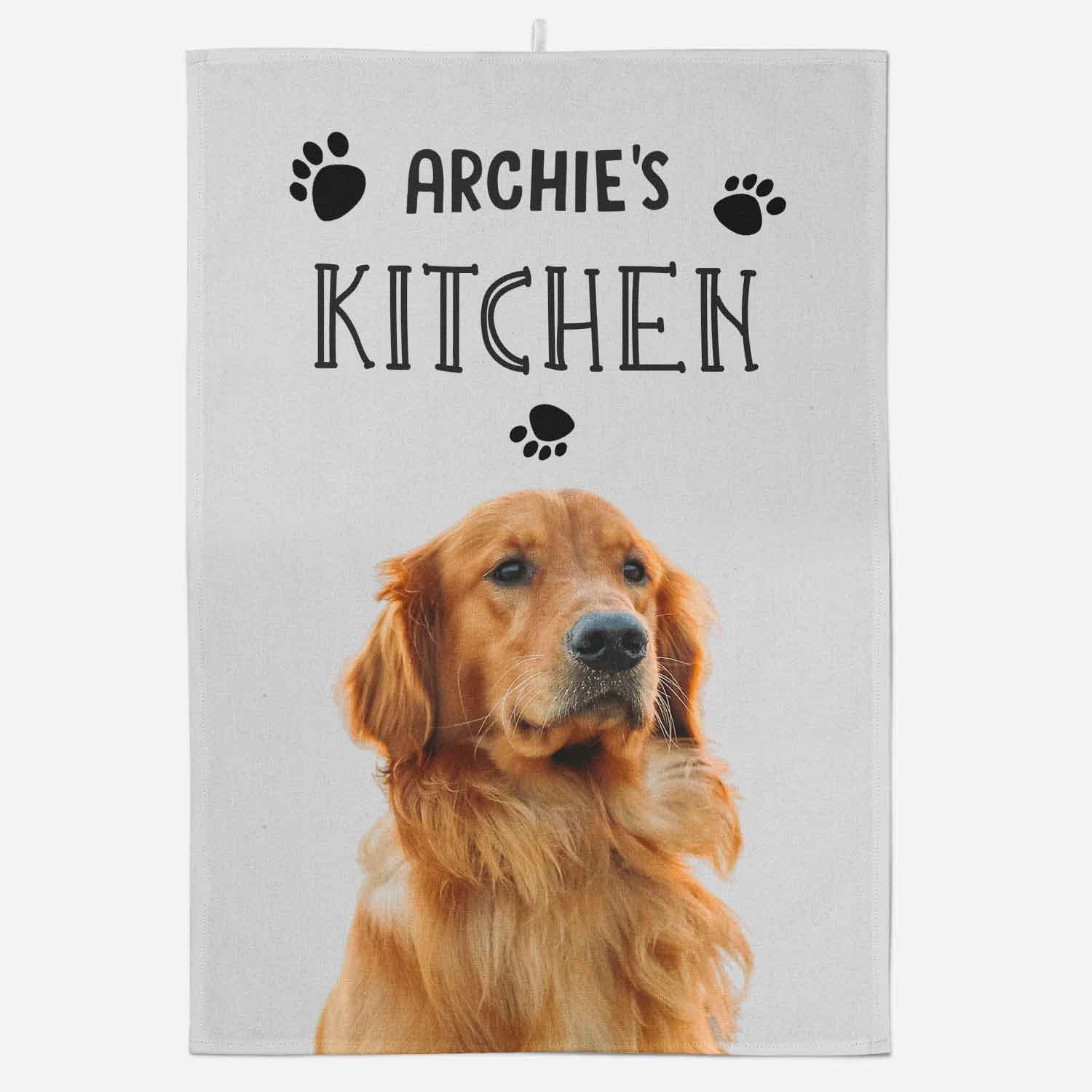 (Dog Name's) Kitchen Personalized Dish Towel