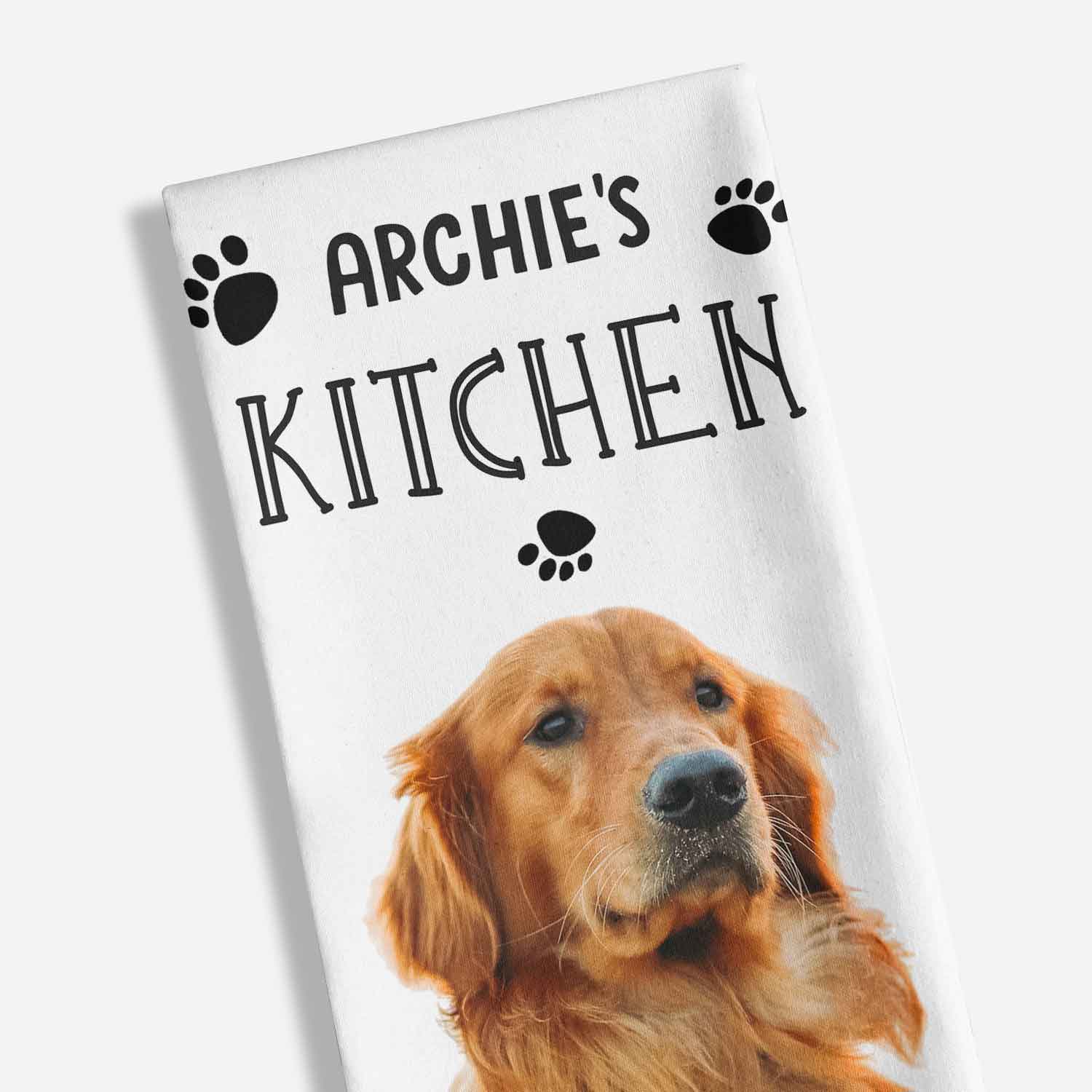 (Dog Name's) Kitchen Personalized Dish Towel