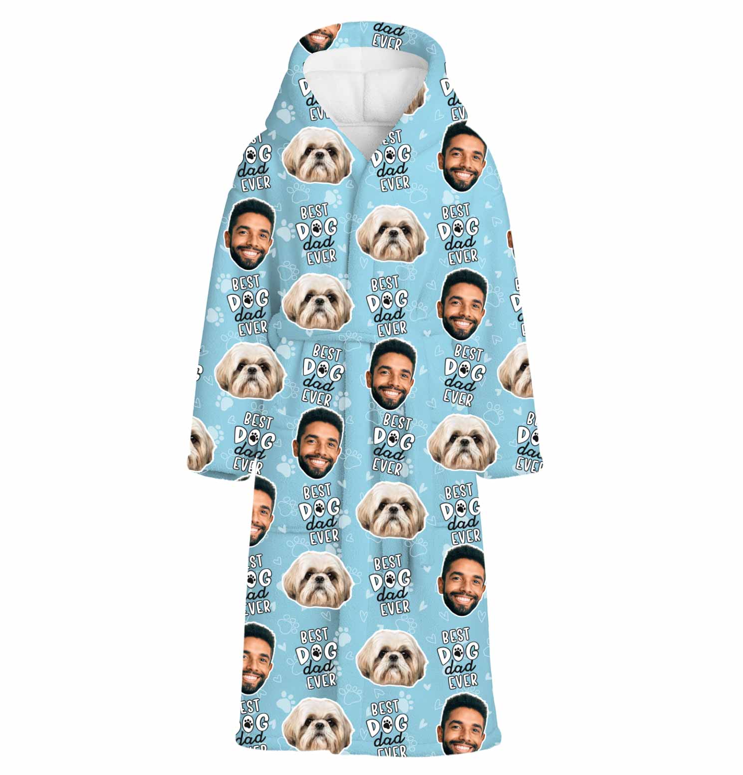 Best Dog Dad Ever Personalized Bathrobe