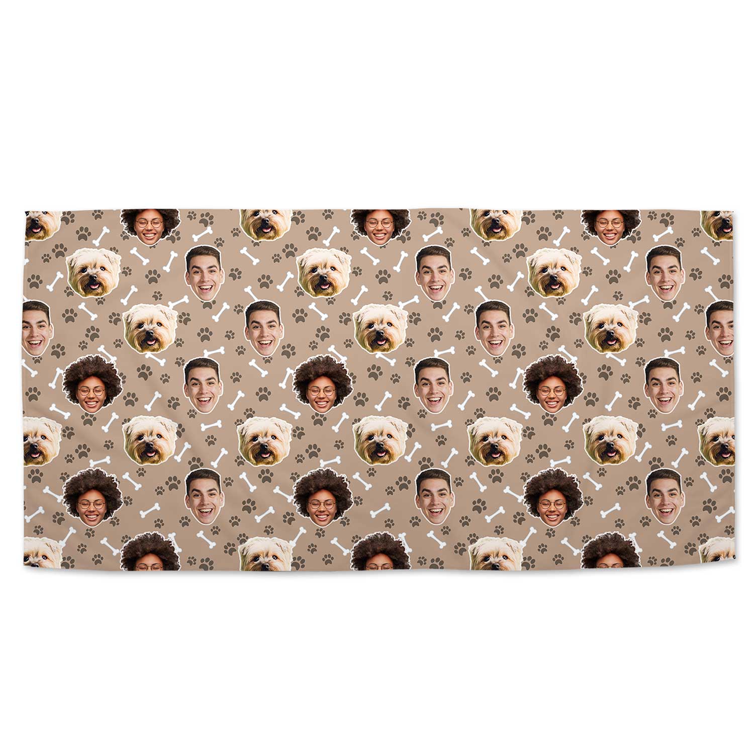 Dogzy Bones Print Personalized Dog Towel