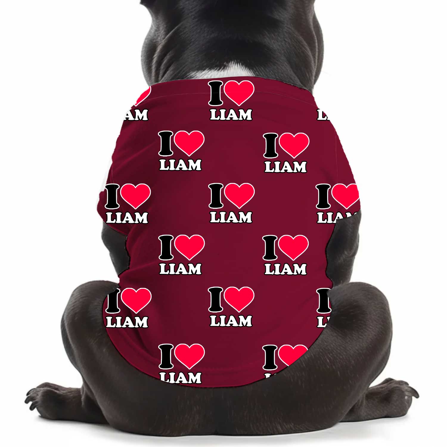 I Heart [Name] Personalized Dog T Shirt