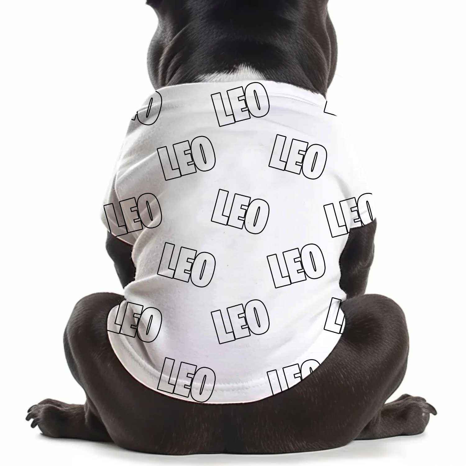 Dog Name Paw Print Personalized Dog T Shirt