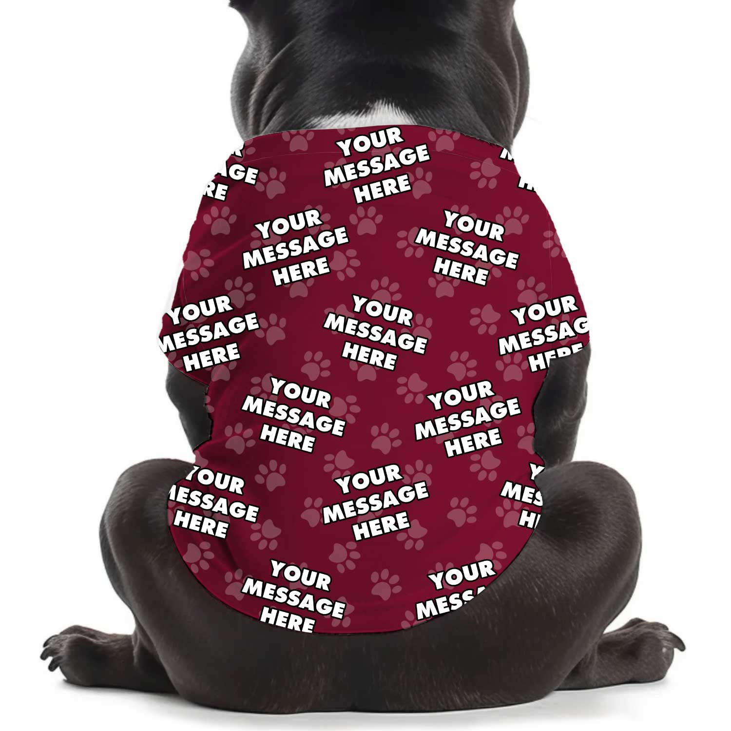 Your Message Personalized Dog T Shirt