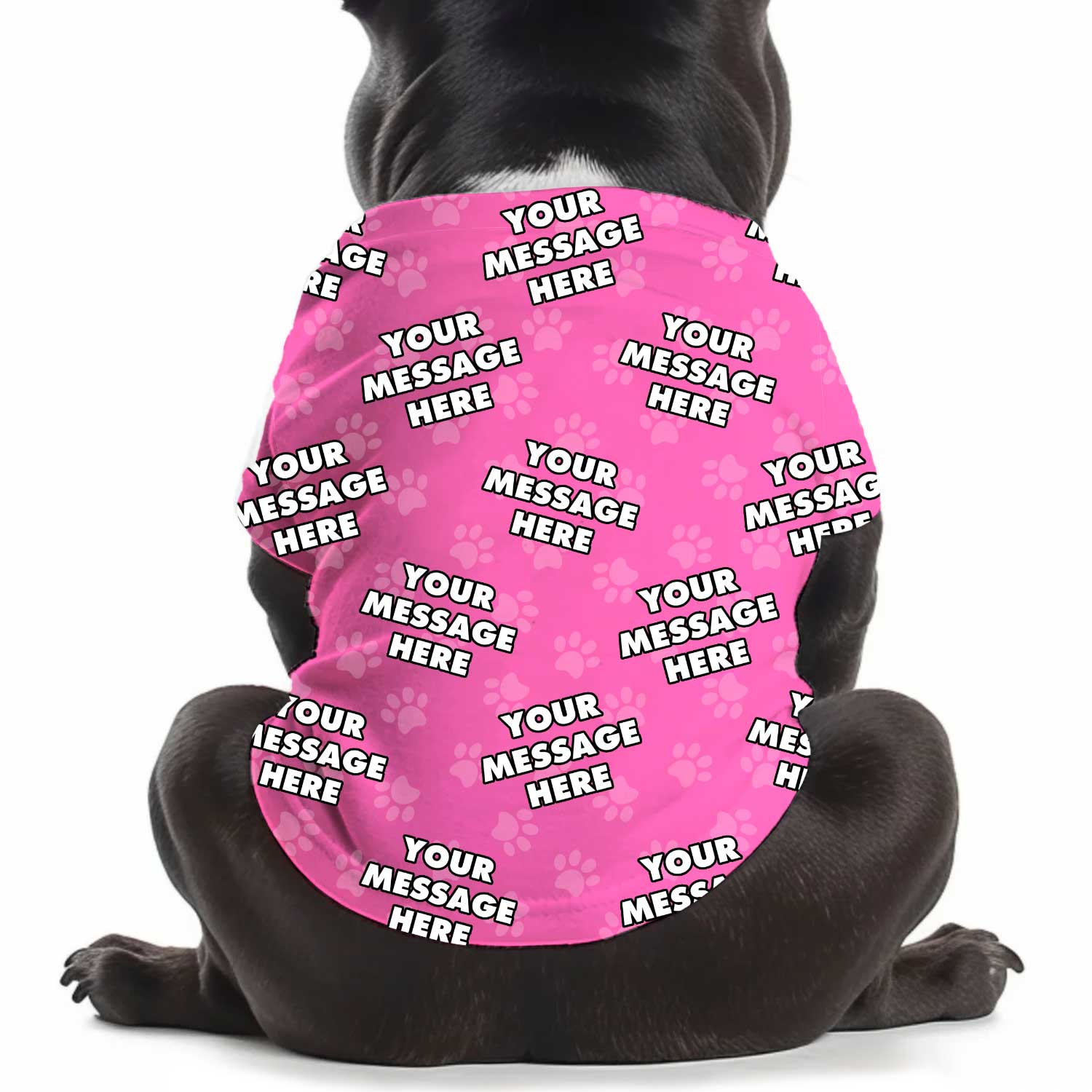 Your Message Personalized Dog T Shirt
