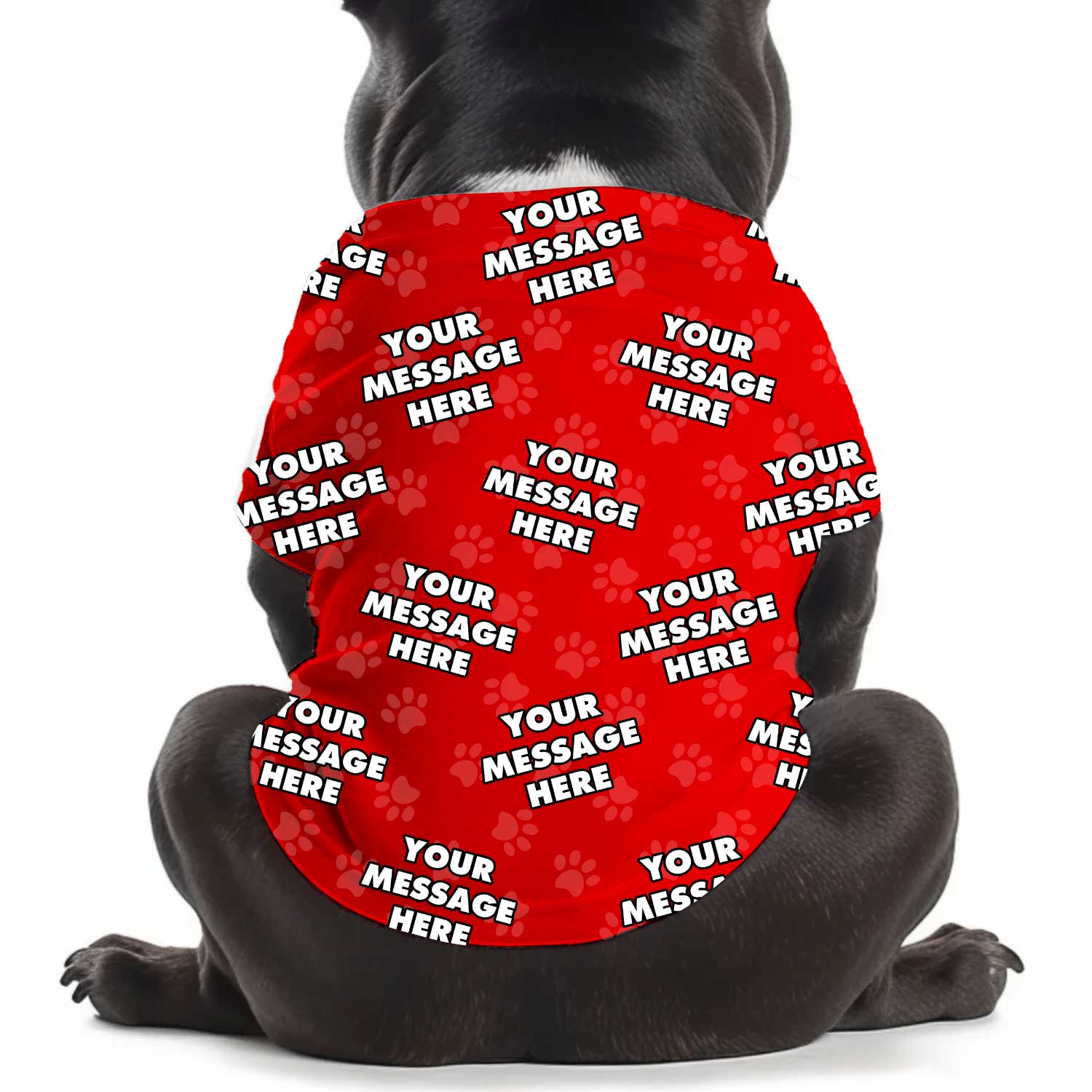 Your Message Personalized Dog T Shirt