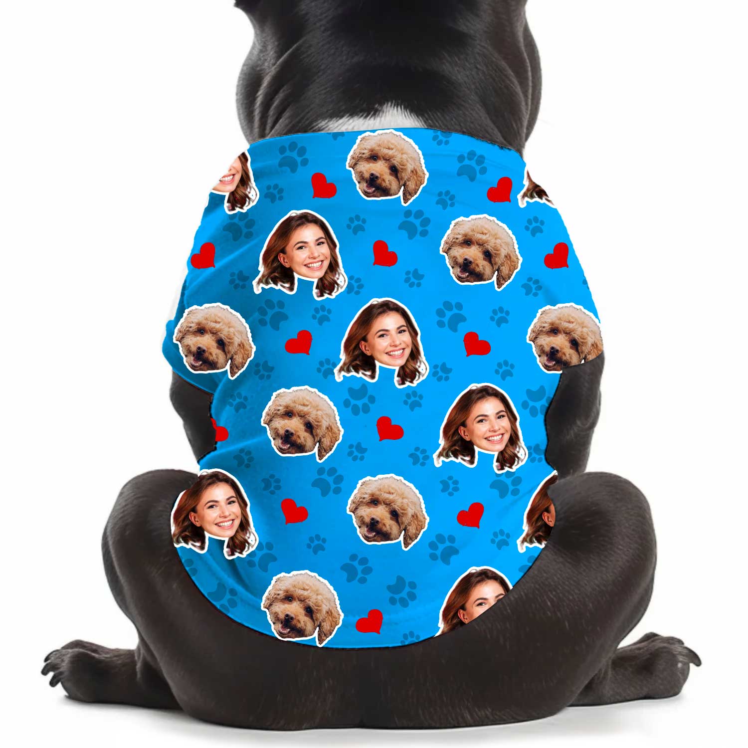 Paws and Hearts Personalized Dog T Shirt