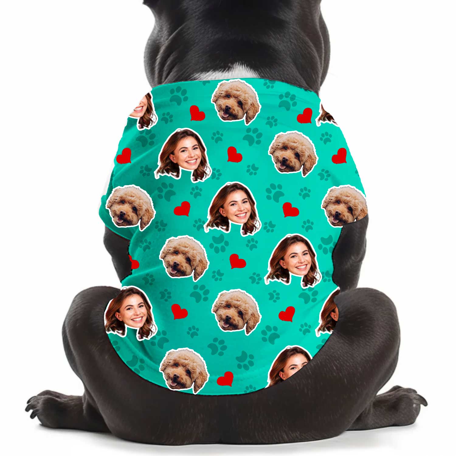 Paws and Hearts Personalized Dog T Shirt