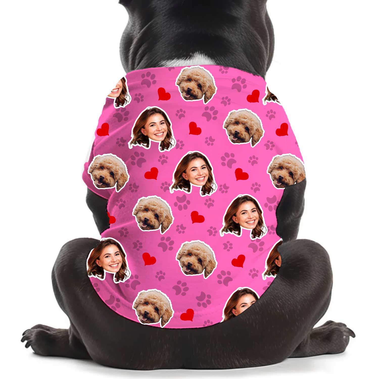 Paws and Hearts Personalized Dog T Shirt