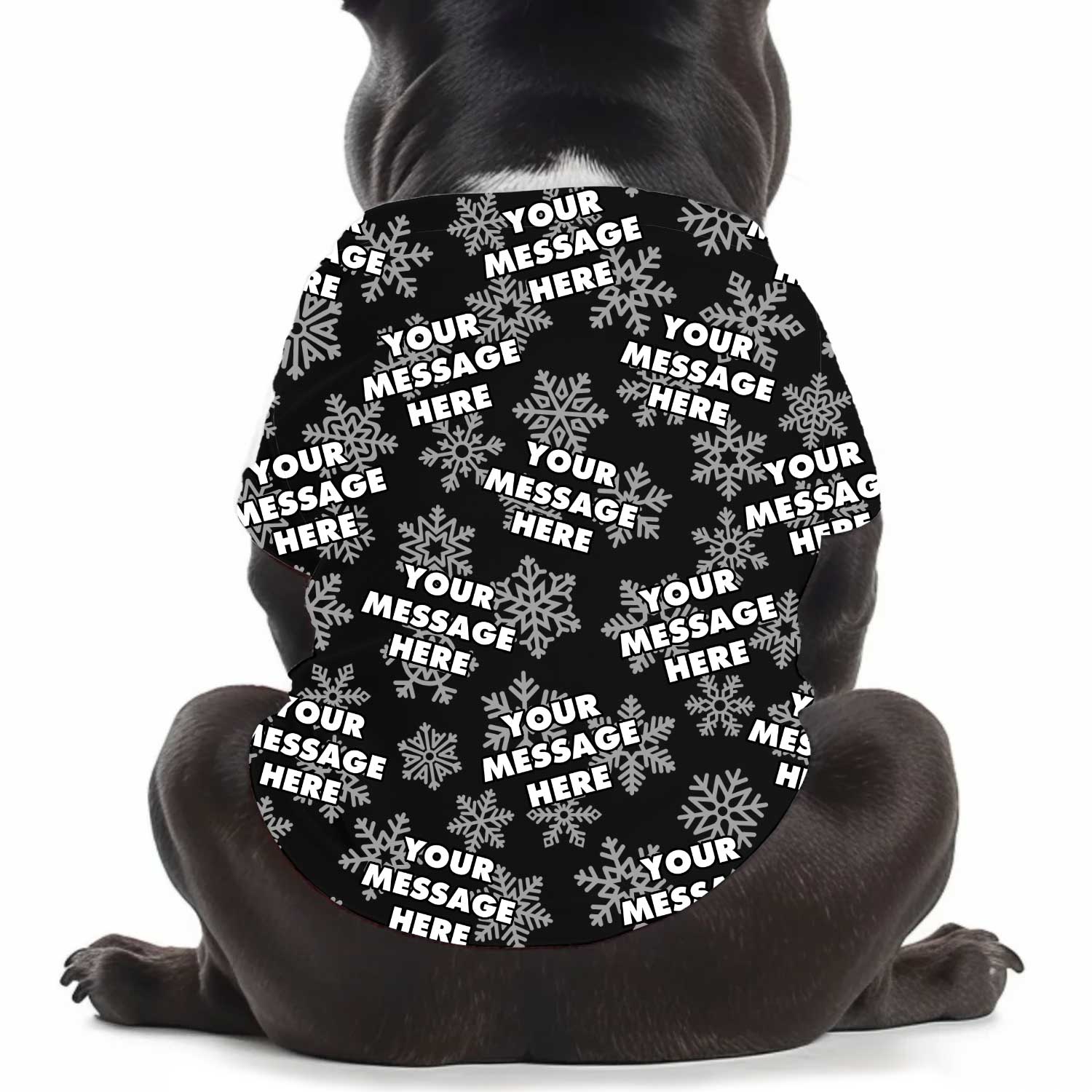 Personalized Christmas Snowflake Personalized Dog T Shirt Add Your Message