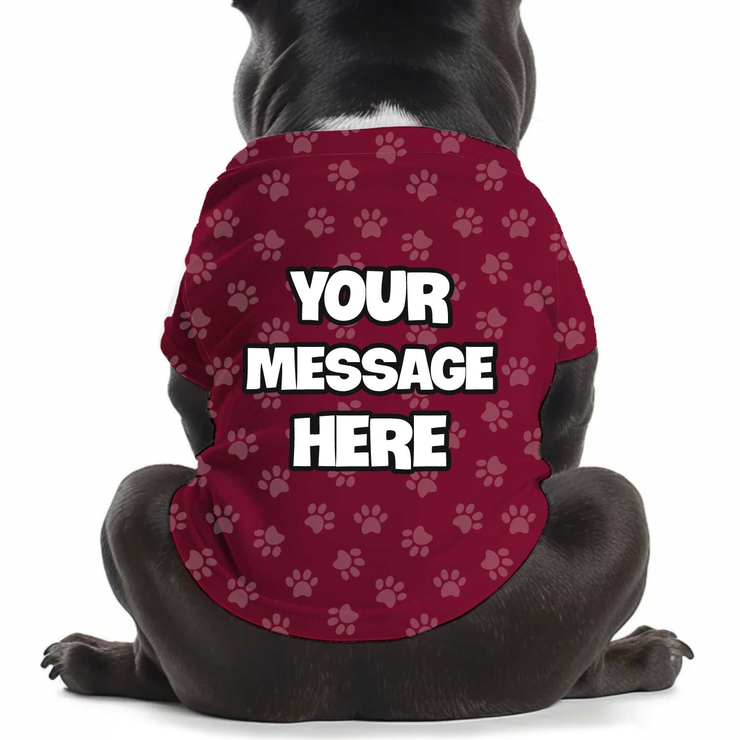 Custom Message Personalized Dog T Shirt