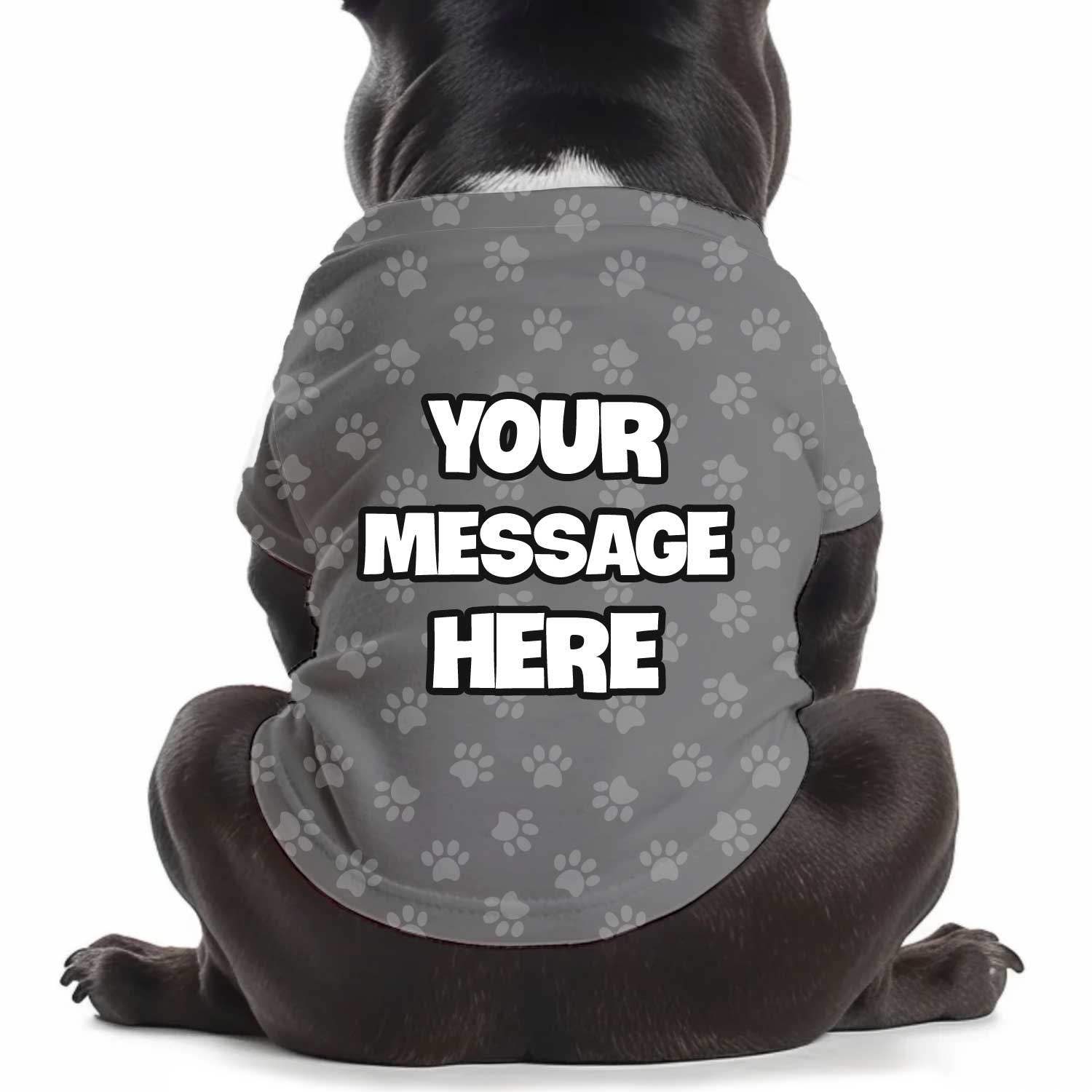 Custom Message Personalized Dog T Shirt