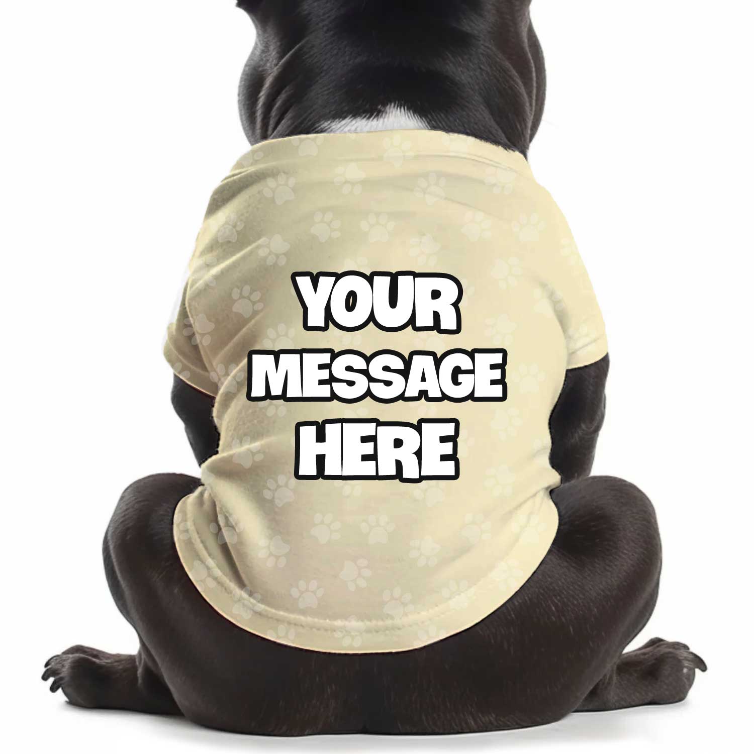 Custom Message Personalized Dog T Shirt