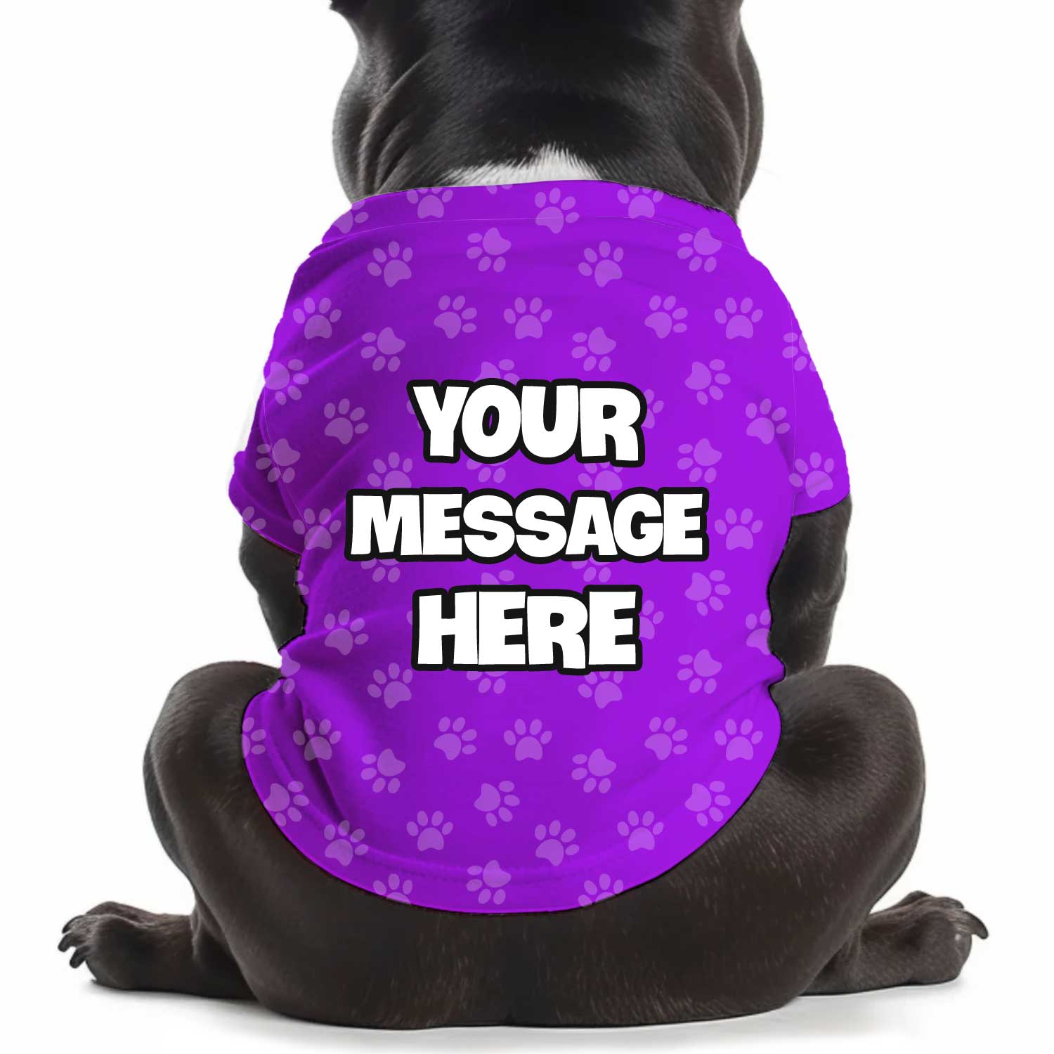 Custom Message Personalized Dog T Shirt